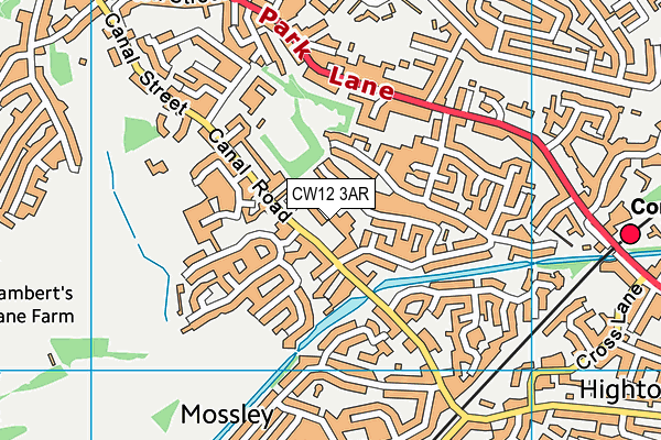 CW12 3AR map - OS VectorMap District (Ordnance Survey) CW12 3AR map - OS VectorMap District (Ordnance Survey)