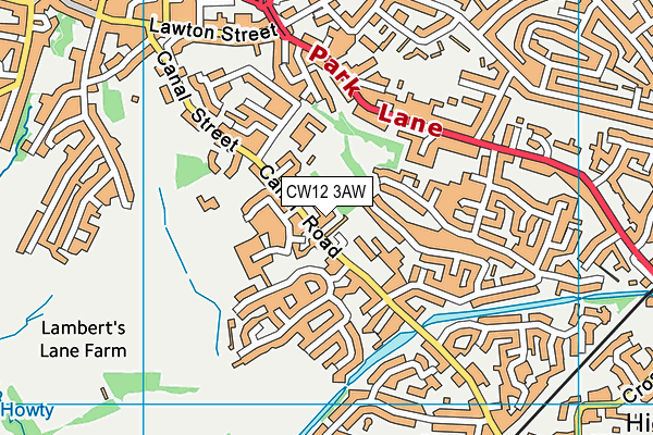 CW12 3AW map - OS VectorMap District (Ordnance Survey) CW12 3AW map - OS VectorMap District (Ordnance Survey)