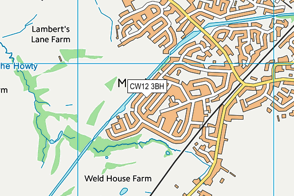 CW12 3BH map - OS VectorMap District (Ordnance Survey) CW12 3BH map - OS VectorMap District (Ordnance Survey)