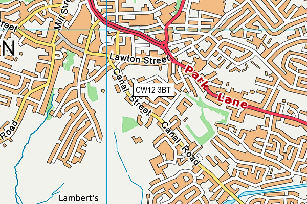 CW12 3BT map - OS VectorMap District (Ordnance Survey) CW12 3BT map - OS VectorMap District (Ordnance Survey)