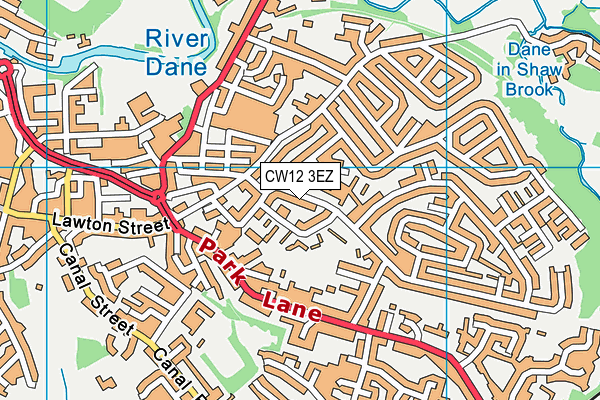 CW12 3EZ map - OS VectorMap District (Ordnance Survey) CW12 3EZ map - OS VectorMap District (Ordnance Survey)