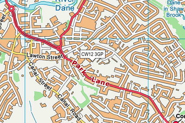 CW12 3GP map - OS VectorMap District (Ordnance Survey) CW12 3GP map - OS VectorMap District (Ordnance Survey)