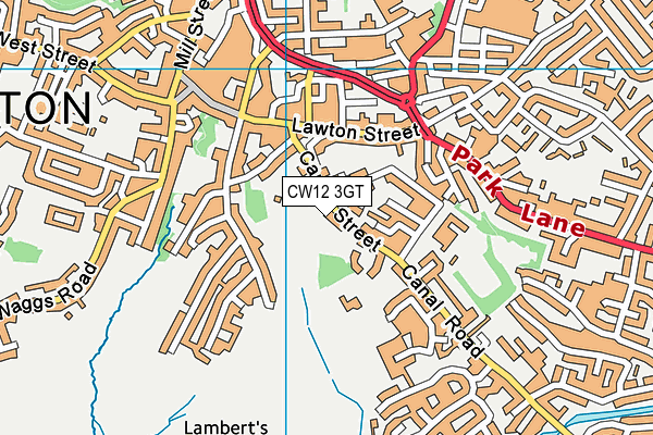 CW12 3GT map - OS VectorMap District (Ordnance Survey) CW12 3GT map - OS VectorMap District (Ordnance Survey)