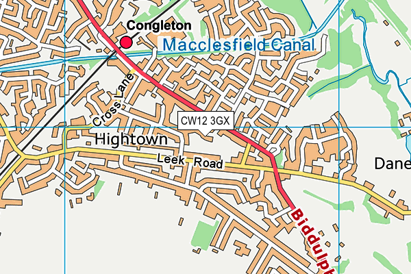 CW12 3GX map - OS VectorMap District (Ordnance Survey) CW12 3GX map - OS VectorMap District (Ordnance Survey)