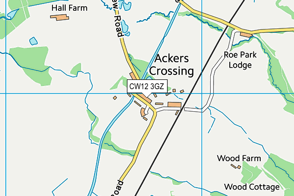 CW12 3GZ map - OS VectorMap District (Ordnance Survey) CW12 3GZ map - OS VectorMap District (Ordnance Survey)