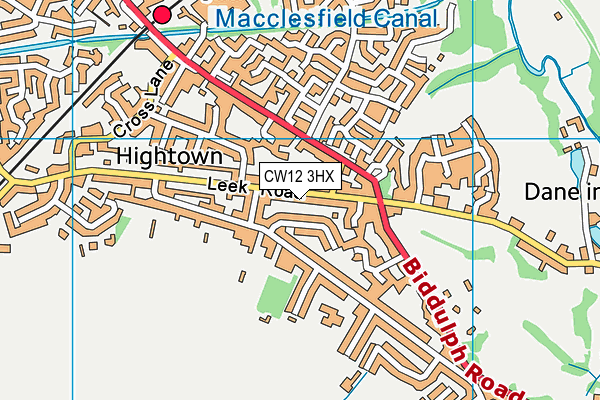 CW12 3HX map - OS VectorMap District (Ordnance Survey) CW12 3HX map - OS VectorMap District (Ordnance Survey)