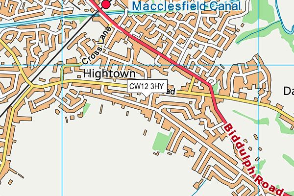 CW12 3HY map - OS VectorMap District (Ordnance Survey) CW12 3HY map - OS VectorMap District (Ordnance Survey)