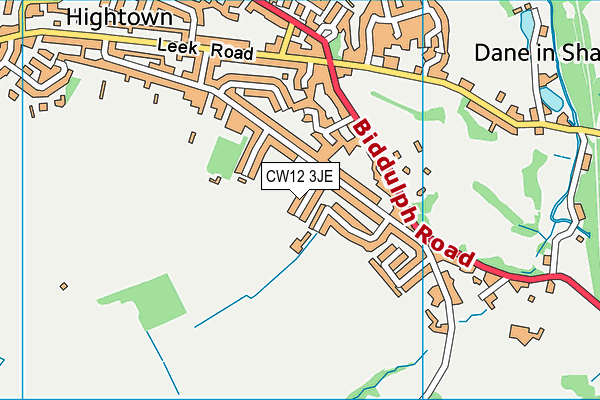 CW12 3JE map - OS VectorMap District (Ordnance Survey) CW12 3JE map - OS VectorMap District (Ordnance Survey)