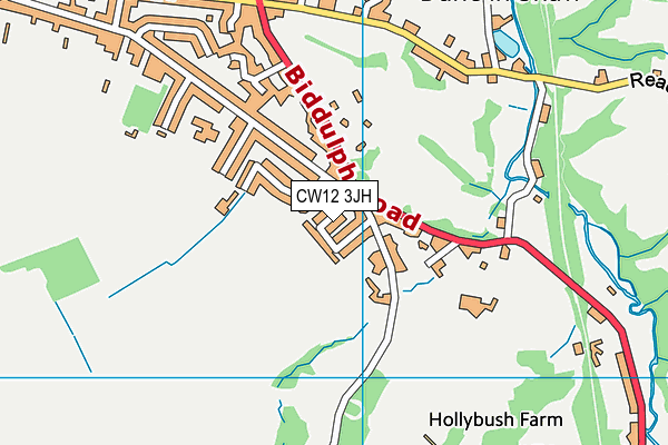 CW12 3JH map - OS VectorMap District (Ordnance Survey)