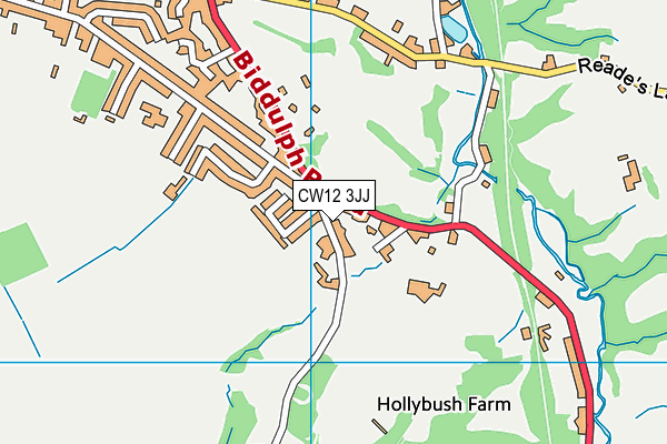 CW12 3JJ map - OS VectorMap District (Ordnance Survey)