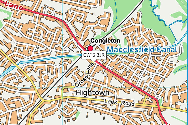 CW12 3JR map - OS VectorMap District (Ordnance Survey) CW12 3JR map - OS VectorMap District (Ordnance Survey)
