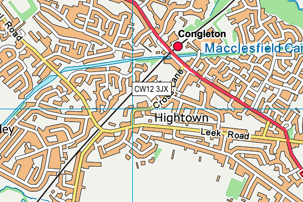 CW12 3JX map - OS VectorMap District (Ordnance Survey) CW12 3JX map - OS VectorMap District (Ordnance Survey)
