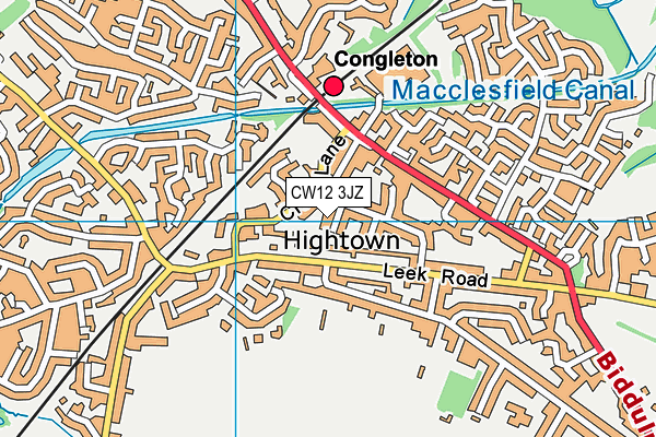 CW12 3JZ map - OS VectorMap District (Ordnance Survey) CW12 3JZ map - OS VectorMap District (Ordnance Survey)