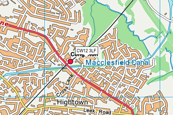 CW12 3LF map - OS VectorMap District (Ordnance Survey) CW12 3LF map - OS VectorMap District (Ordnance Survey)