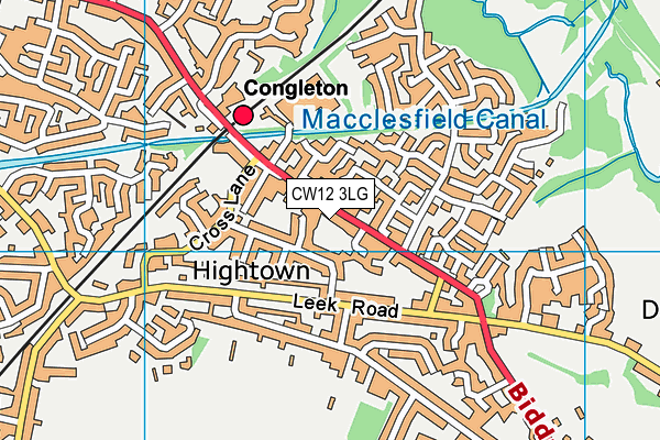 CW12 3LG map - OS VectorMap District (Ordnance Survey) CW12 3LG map - OS VectorMap District (Ordnance Survey)