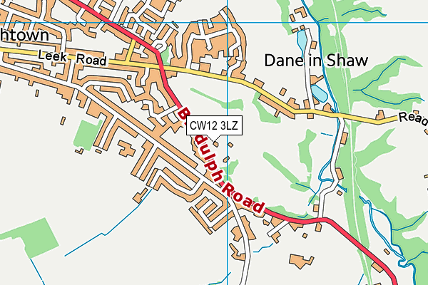 CW12 3LZ map - OS VectorMap District (Ordnance Survey) CW12 3LZ map - OS VectorMap District (Ordnance Survey)