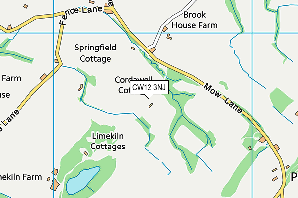 CW12 3NJ map - OS VectorMap District (Ordnance Survey) CW12 3NJ map - OS VectorMap District (Ordnance Survey)