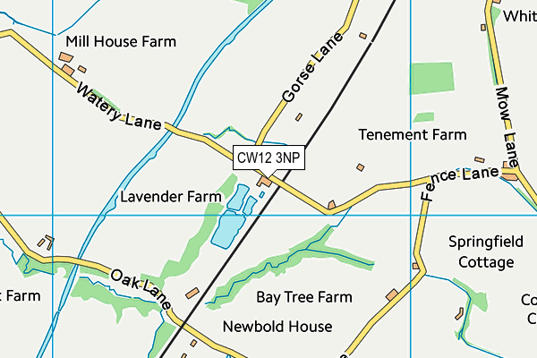 CW12 3NP map - OS VectorMap District (Ordnance Survey) CW12 3NP map - OS VectorMap District (Ordnance Survey)