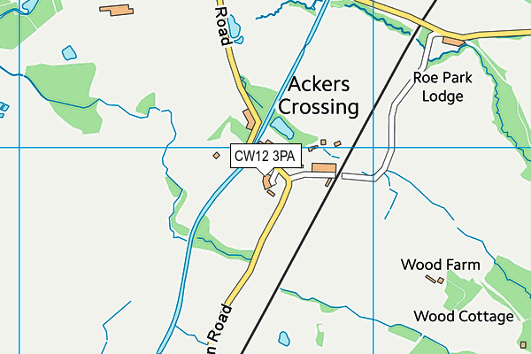 CW12 3PA map - OS VectorMap District (Ordnance Survey) CW12 3PA map - OS VectorMap District (Ordnance Survey)