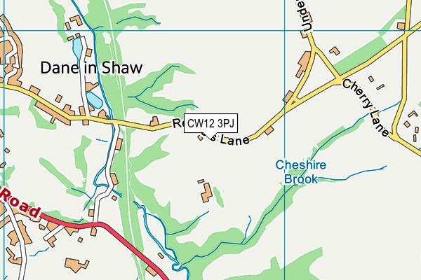 CW12 3PJ map - OS VectorMap District (Ordnance Survey)