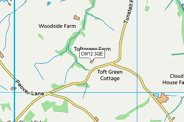 CW12 3QE map - OS VectorMap District (Ordnance Survey) CW12 3QE map - OS VectorMap District (Ordnance Survey)