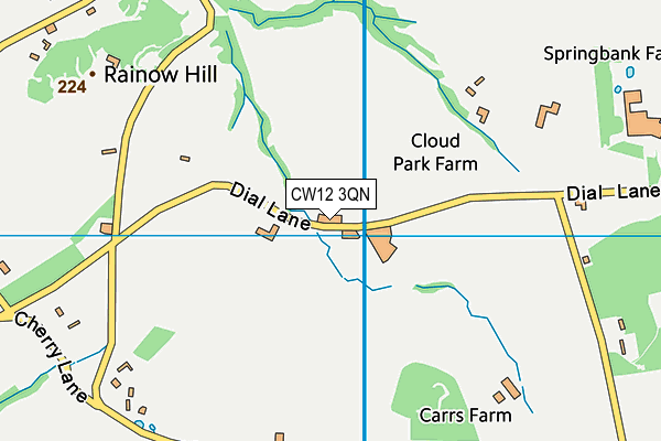 CW12 3QN map - OS VectorMap District (Ordnance Survey) CW12 3QN map - OS VectorMap District (Ordnance Survey)