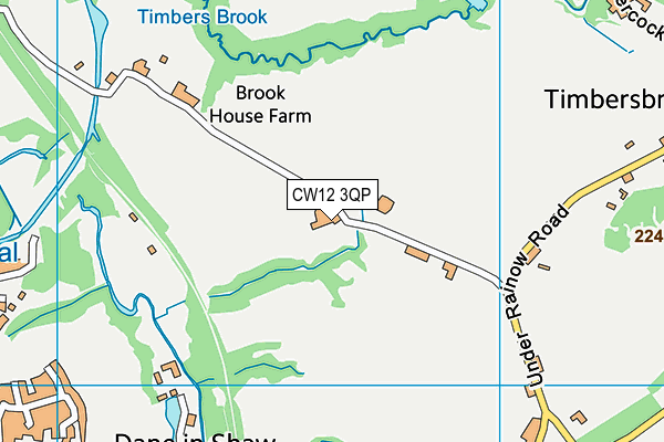 CW12 3QP map - OS VectorMap District (Ordnance Survey) CW12 3QP map - OS VectorMap District (Ordnance Survey)