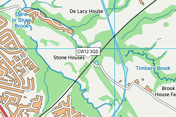 CW12 3QS map - OS VectorMap District (Ordnance Survey) CW12 3QS map - OS VectorMap District (Ordnance Survey)