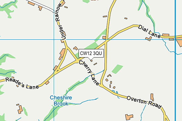 CW12 3QU map - OS VectorMap District (Ordnance Survey) CW12 3QU map - OS VectorMap District (Ordnance Survey)