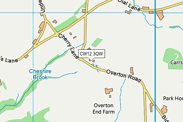 CW12 3QW map - OS VectorMap District (Ordnance Survey) CW12 3QW map - OS VectorMap District (Ordnance Survey)