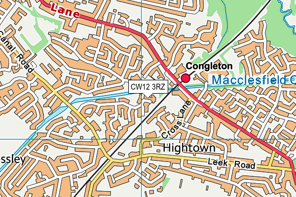 CW12 3RZ map - OS VectorMap District (Ordnance Survey) CW12 3RZ map - OS VectorMap District (Ordnance Survey)