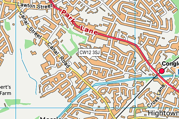 CW12 3SJ map - OS VectorMap District (Ordnance Survey) CW12 3SJ map - OS VectorMap District (Ordnance Survey)