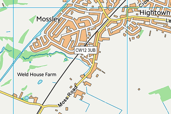 CW12 3UB map - OS VectorMap District (Ordnance Survey) CW12 3UB map - OS VectorMap District (Ordnance Survey)