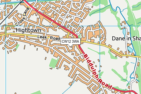 CW12 3WA map - OS VectorMap District (Ordnance Survey) CW12 3WA map - OS VectorMap District (Ordnance Survey)