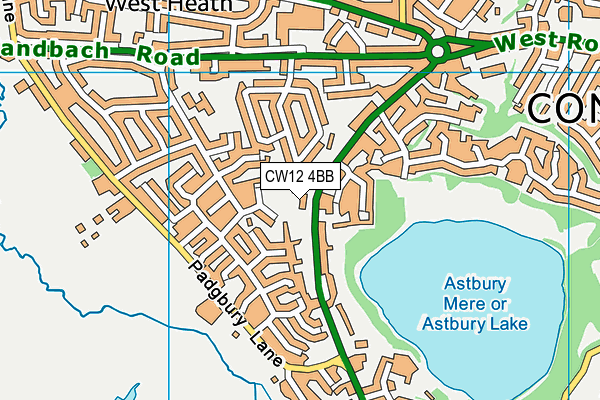 CW12 4BB map - OS VectorMap District (Ordnance Survey) CW12 4BB map - OS VectorMap District (Ordnance Survey)