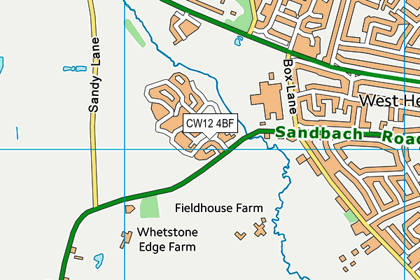 CW12 4BF map - OS VectorMap District (Ordnance Survey) CW12 4BF map - OS VectorMap District (Ordnance Survey)