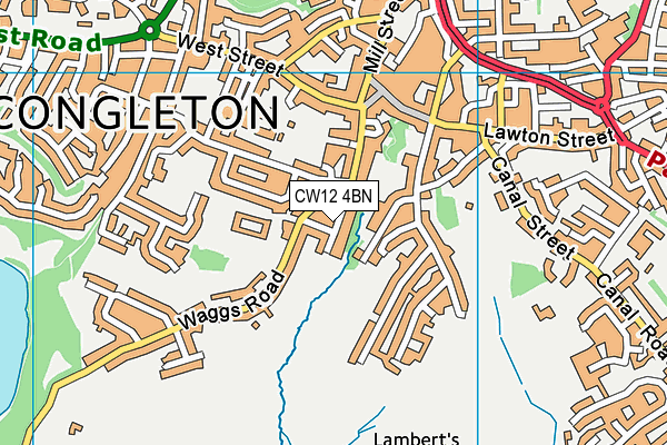 CW12 4BN map - OS VectorMap District (Ordnance Survey) CW12 4BN map - OS VectorMap District (Ordnance Survey)