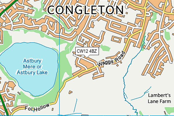 CW12 4BZ map - OS VectorMap District (Ordnance Survey) CW12 4BZ map - OS VectorMap District (Ordnance Survey)