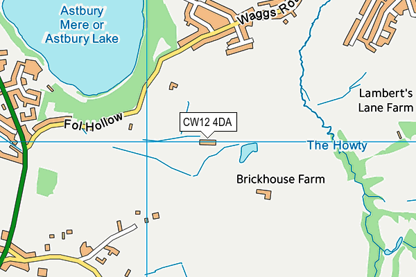 CW12 4DA map - OS VectorMap District (Ordnance Survey) CW12 4DA map - OS VectorMap District (Ordnance Survey)