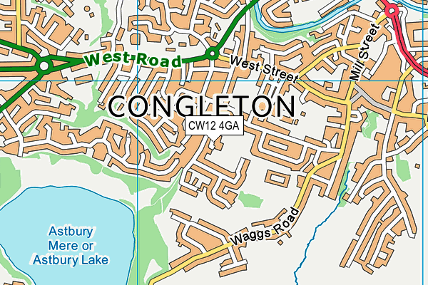 CW12 4GA map - OS VectorMap District (Ordnance Survey) CW12 4GA map - OS VectorMap District (Ordnance Survey)