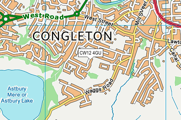 CW12 4GU map - OS VectorMap District (Ordnance Survey) CW12 4GU map - OS VectorMap District (Ordnance Survey)