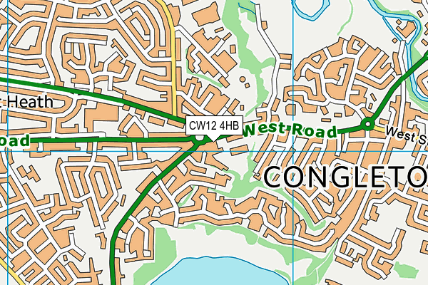CW12 4HB map - OS VectorMap District (Ordnance Survey) CW12 4HB map - OS VectorMap District (Ordnance Survey)