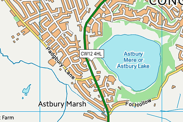 CW12 4HL map - OS VectorMap District (Ordnance Survey) CW12 4HL map - OS VectorMap District (Ordnance Survey)