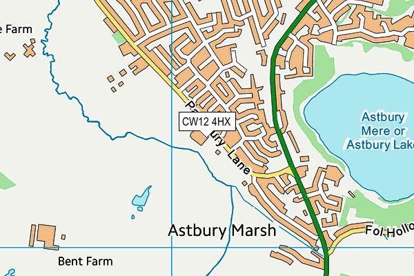CW12 4HX map - OS VectorMap District (Ordnance Survey) CW12 4HX map - OS VectorMap District (Ordnance Survey)