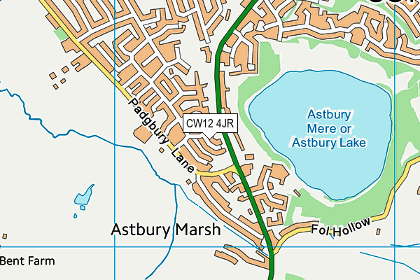 CW12 4JR map - OS VectorMap District (Ordnance Survey) CW12 4JR map - OS VectorMap District (Ordnance Survey)