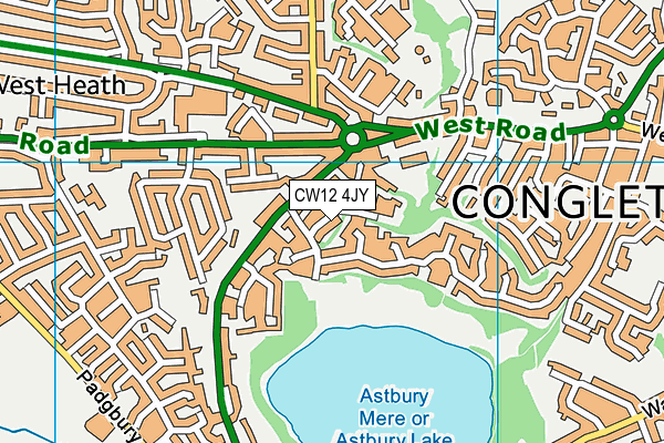 CW12 4JY map - OS VectorMap District (Ordnance Survey) CW12 4JY map - OS VectorMap District (Ordnance Survey)