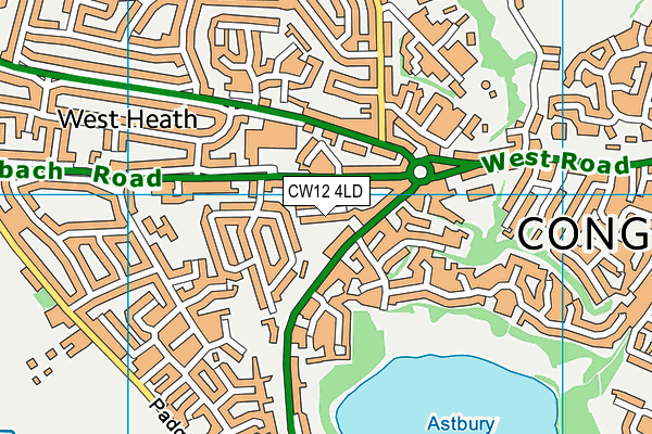 CW12 4LD map - OS VectorMap District (Ordnance Survey) CW12 4LD map - OS VectorMap District (Ordnance Survey)