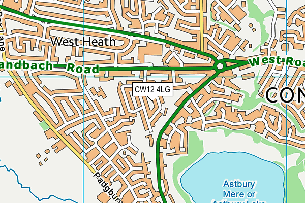 CW12 4LG map - OS VectorMap District (Ordnance Survey) CW12 4LG map - OS VectorMap District (Ordnance Survey)