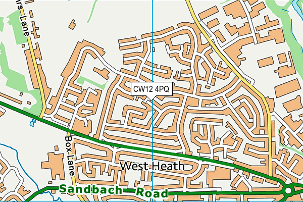 CW12 4PQ map - OS VectorMap District (Ordnance Survey) CW12 4PQ map - OS VectorMap District (Ordnance Survey)