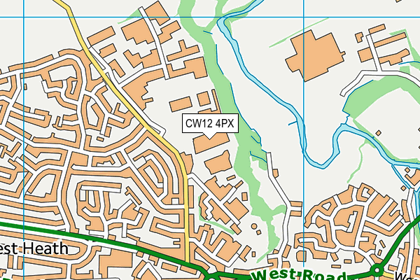CW12 4PX map - OS VectorMap District (Ordnance Survey) CW12 4PX map - OS VectorMap District (Ordnance Survey)